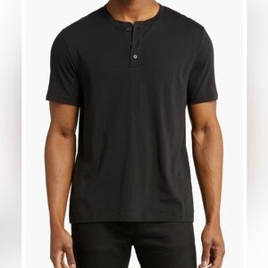 Vince Cotton Short Sleeve Henley